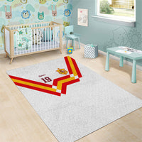 Custom Spain National Football Area Rug Geometric Flag Stripe Pattern Retro Graphic Concept