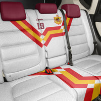 Custom Spain National Football Back Car Seat Cover Geometric Flag Stripe Pattern Retro Graphic Concept