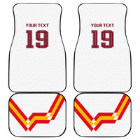 Custom Spain National Football Car Mats Geometric Flag Stripe Pattern Retro Graphic Concept