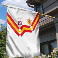 Custom Spain National Football Garden Flag Geometric Flag Stripe Pattern Retro Graphic Concept