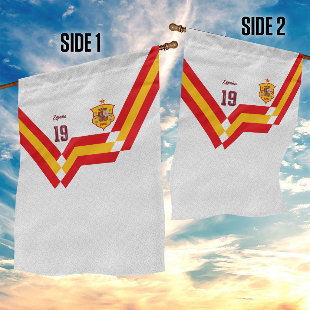 Custom Spain National Football Garden Flag Geometric Flag Stripe Pattern Retro Graphic Concept