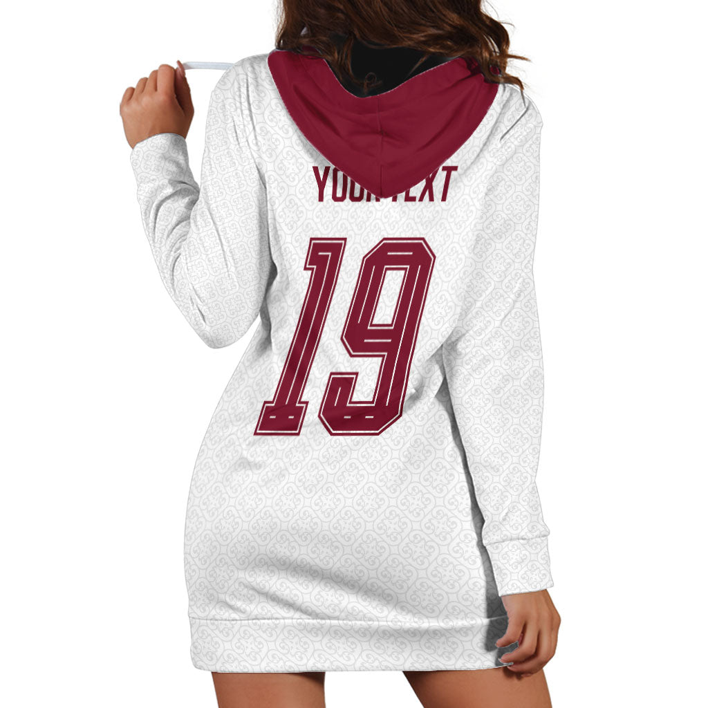 Custom Spain National Football Hoodie Dress Geometric Flag Stripe Pattern Retro Graphic Concept