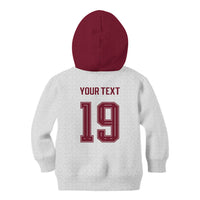 Custom Spain National Football Kid Hoodie Geometric Flag Stripe Pattern Retro Graphic Concept