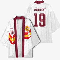 Custom Spain National Football Kimono Geometric Flag Stripe Pattern Retro Graphic Concept