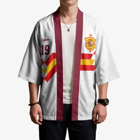 Custom Spain National Football Kimono Geometric Flag Stripe Pattern Retro Graphic Concept