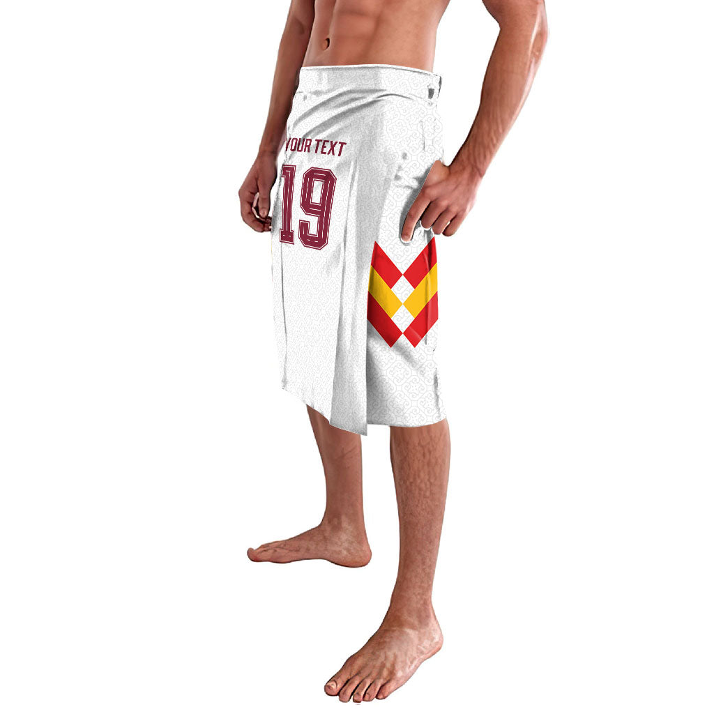 Custom Spain National Football Lavalava Geometric Flag Stripe Pattern Retro Graphic Concept
