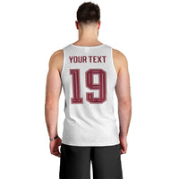 Custom Spain National Football Men Tank Top Geometric Flag Stripe Pattern Retro Graphic Concept