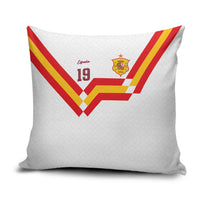 Custom Spain National Football Pillow Cover Geometric Flag Stripe Pattern Retro Graphic Concept