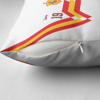 Custom Spain National Football Pillow Cover Geometric Flag Stripe Pattern Retro Graphic Concept