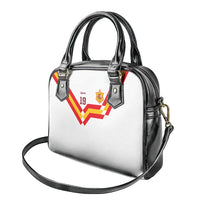 Custom Spain National Football Shoulder Handbag Geometric Flag Stripe Pattern Retro Graphic Concept