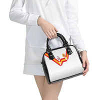 Custom Spain National Football Shoulder Handbag Geometric Flag Stripe Pattern Retro Graphic Concept
