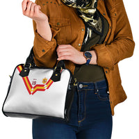Custom Spain National Football Shoulder Handbag Geometric Flag Stripe Pattern Retro Graphic Concept