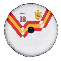 Custom Spain National Football Spare Tire Cover Geometric Flag Stripe Pattern Retro Graphic Concept