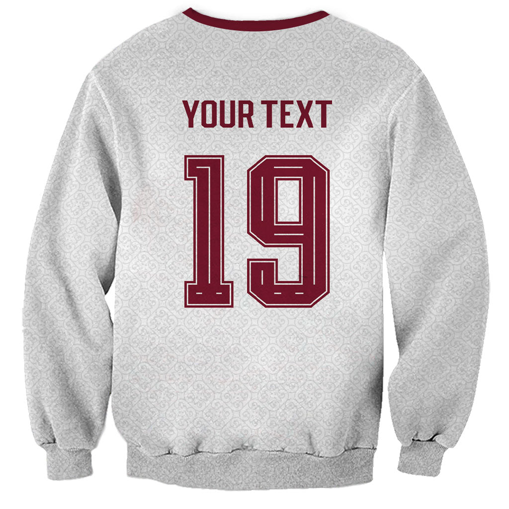 Custom Spain National Football Sweatshirt Geometric Flag Stripe Pattern Retro Graphic Concept