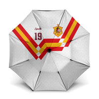 Custom Spain National Football Umbrella Geometric Flag Stripe Pattern Retro Graphic Concept
