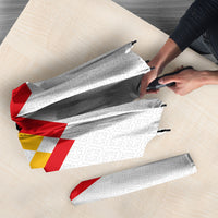 Custom Spain National Football Umbrella Geometric Flag Stripe Pattern Retro Graphic Concept