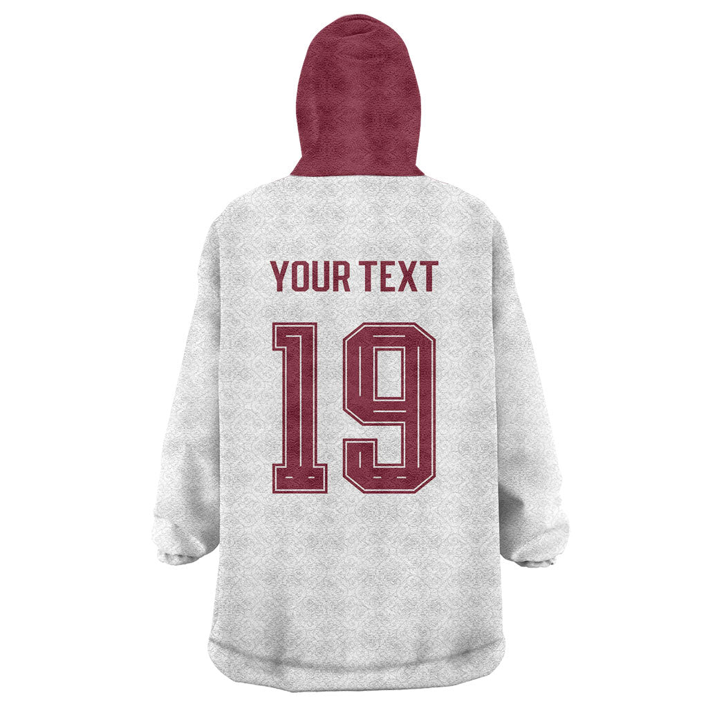 Custom Spain National Football Wearable Blanket Hoodie Geometric Flag Stripe Pattern Retro Graphic Concept