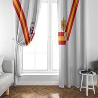 Custom Spain National Football Window Curtain Geometric Flag Stripe Pattern Retro Graphic Concept
