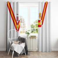 Custom Spain National Football Window Curtain Geometric Flag Stripe Pattern Retro Graphic Concept