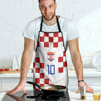 Custom Croatia National Football Apron Red Checkerboard Glagolitic Script Geometric Pattern Art
