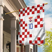 Custom Croatia National Football Garden Flag Red Checkerboard Glagolitic Script Geometric Pattern Art