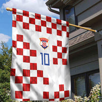 Custom Croatia National Football Garden Flag Red Checkerboard Glagolitic Script Geometric Pattern Art