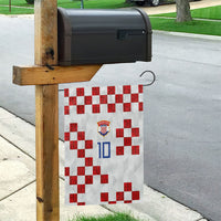 Custom Croatia National Football Garden Flag Red Checkerboard Glagolitic Script Geometric Pattern Art