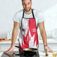 Custom USA and Canada National Football Apron Maple Leaf Geometric and American Stripes