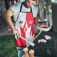 Custom USA and Canada National Football Apron Maple Leaf Geometric and American Stripes