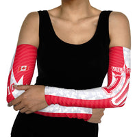 Custom USA and Canada National Football Arm Sleeves Maple Leaf Geometric and American Stripes