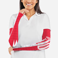 Custom USA and Canada National Football Arm Sleeves Maple Leaf Geometric and American Stripes