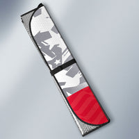 Custom USA and Canada National Football Auto Sun Shade Maple Leaf Geometric and American Stripes