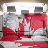 Custom USA and Canada National Football Back Car Seat Cover Maple Leaf Geometric and American Stripes