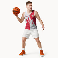 Custom USA and Canada National Football Basketball Jersey Maple Leaf Geometric and American Stripes