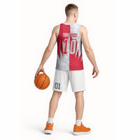 Custom USA and Canada National Football Basketball Jersey Maple Leaf Geometric and American Stripes