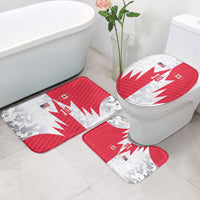 Custom USA and Canada National Football Bathroom Set Maple Leaf Geometric and American Stripes