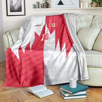 Custom USA and Canada National Football Blanket Maple Leaf Geometric and American Stripes