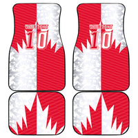 Custom USA and Canada National Football Car Mats Maple Leaf Geometric and American Stripes