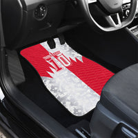Custom USA and Canada National Football Car Mats Maple Leaf Geometric and American Stripes