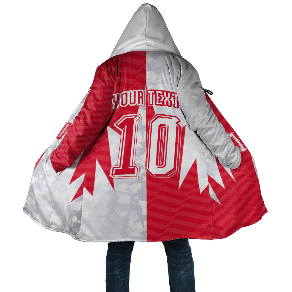 Custom USA and Canada National Football Cloak Maple Leaf Geometric and American Stripes