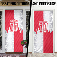 Custom USA and Canada National Football Door Cover Maple Leaf Geometric and American Stripes