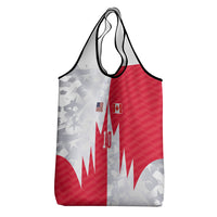 Custom USA and Canada National Football Grocery Bag Maple Leaf Geometric and American Stripes