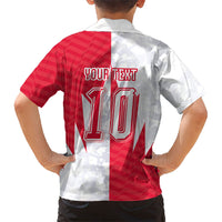 Custom USA and Canada National Football Hawaiian Shirt Maple Leaf Geometric and American Stripes
