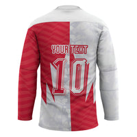 Custom USA and Canada National Football Hockey Jersey Maple Leaf Geometric and American Stripes