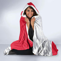 Custom USA and Canada National Football Hooded Blanket Maple Leaf Geometric and American Stripes