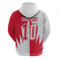 Custom USA and Canada National Football Hoodie Maple Leaf Geometric and American Stripes