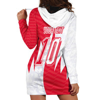 Custom USA and Canada National Football Hoodie Dress Maple Leaf Geometric and American Stripes