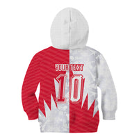 Custom USA and Canada National Football Kid Hoodie Maple Leaf Geometric and American Stripes