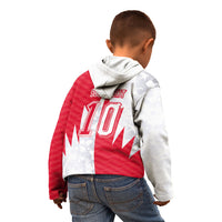 Custom USA and Canada National Football Kid Hoodie Maple Leaf Geometric and American Stripes