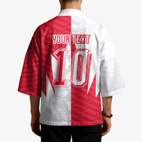 Custom USA and Canada National Football Kimono Maple Leaf Geometric and American Stripes